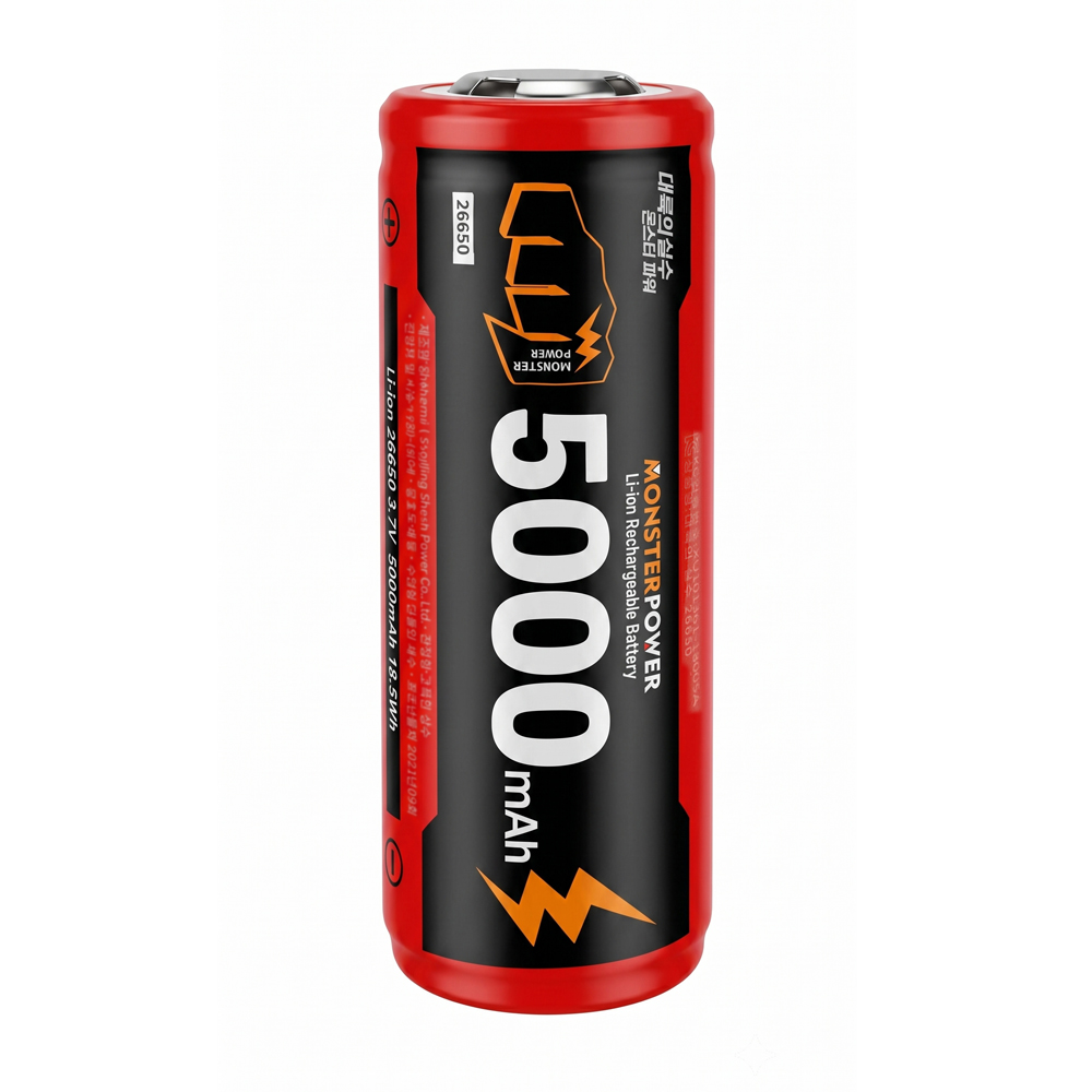 26650 5000mAh 충전식 건전지 배터리 3.7V 보호회로 - 상세 이미지 4