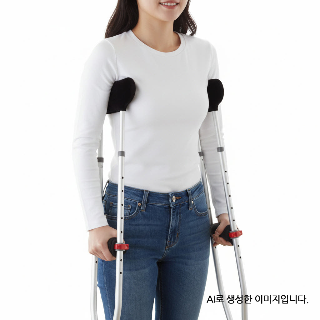 퓨어미즈키 목발 쿠션 패드 세트 양쪽 겨드랑이 손잡이 커버 상품 이미지
