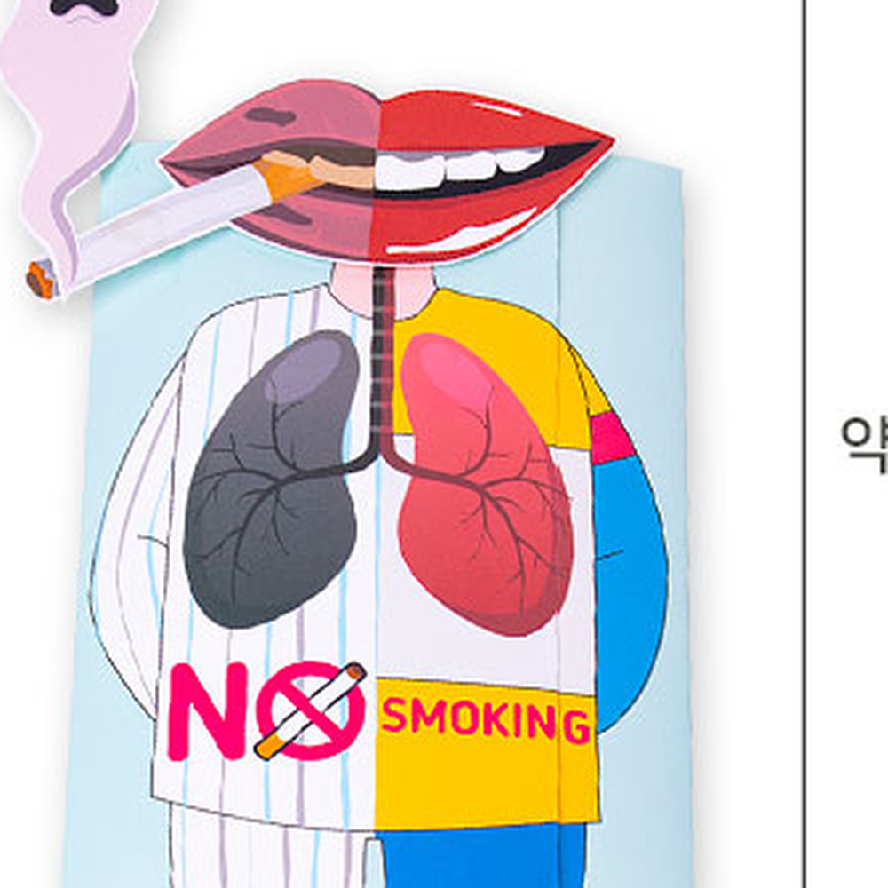 금연교육보건교육책만들기 방과후미술초등저학년북아트 간접흡연예방초등1학년미니북 - 상세 이미지 2