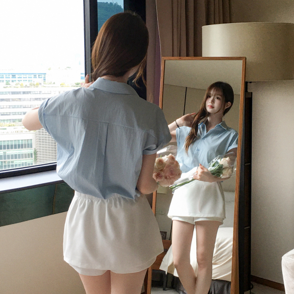 [트렌드데이]  (국내제작) 뒷밴딩 팬츠 미니 스커트 치마 바지 ps5914