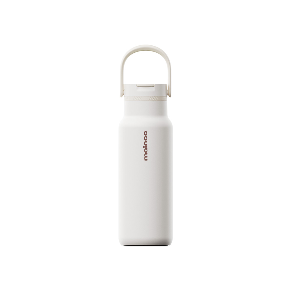 마이누 젠투 3박4일 보냉 가벼운 빨대 텀블러 340ml, 플로럴화이트 - 상품 이미지