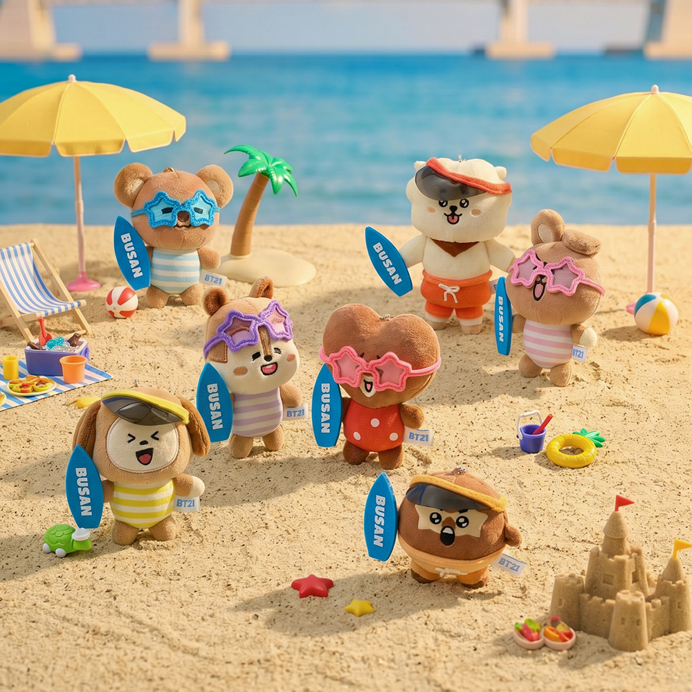 BT21 부산 바캉스 인형 키링