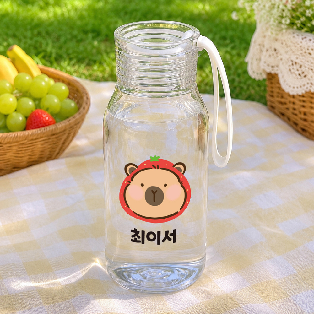 톡톡그린 네임스트랩보틀 레터링 물병 텀블러 어린이집 유치원 학원 답례품 - 상세 이미지 4