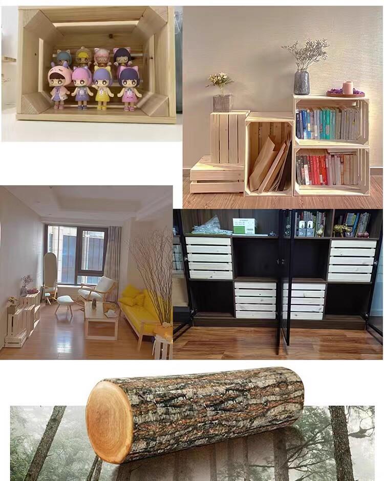 원목 박스 사과상자 인테리어 수납함 카보나이즈드 방부 우드 2단 30x20x13cm - 상세 이미지 5