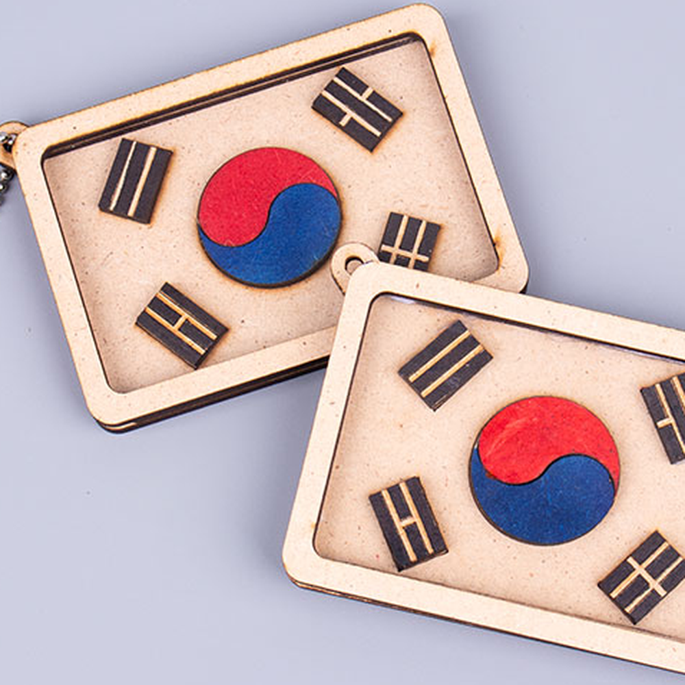 MDF조립태극기만들기 방과후미술역사수업 창의체험활동초등미술태극기액자 1인구성 이미지 7