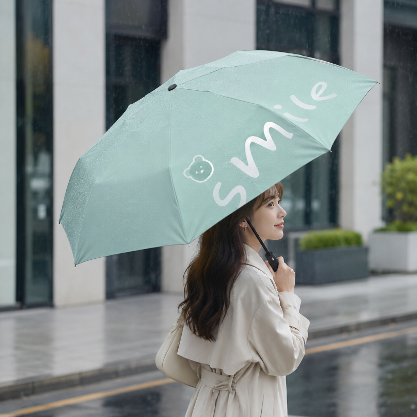 미소곰 캐릭터 3단자동우산 UV차단 우양산 양우산 휴대용 접이식 우산 1+1 이미지 7