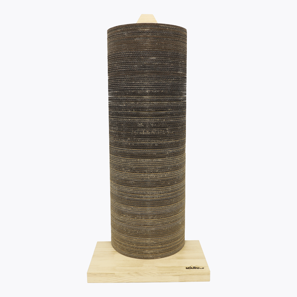 [리필가능] 마루캣 초대형 고양이 수직 스크래쳐 우드 반원형 본품, 100cm - 상세 이미지 3