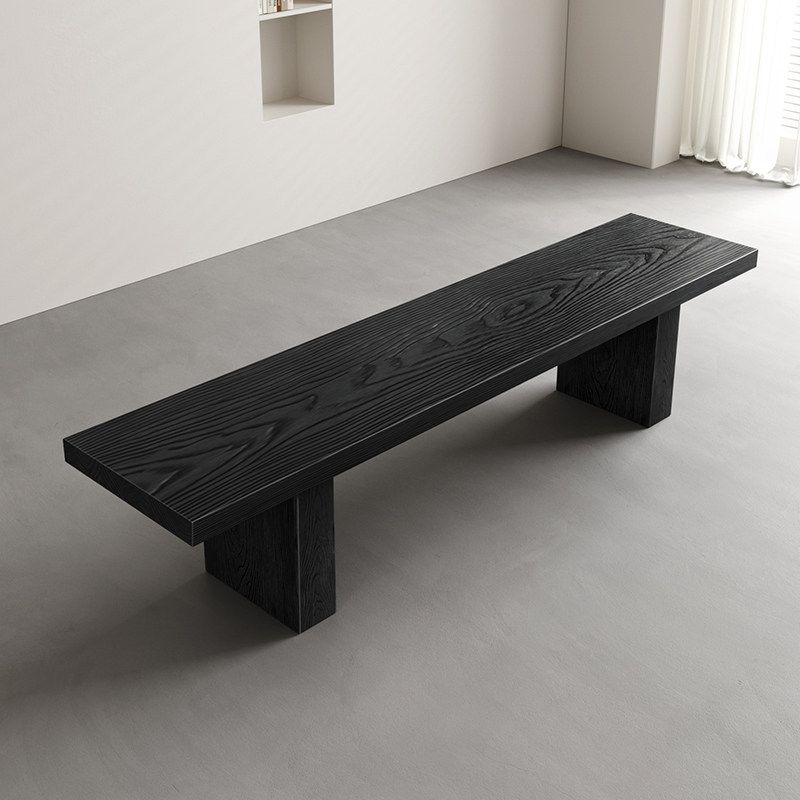원목 벤치 의자 현관 신발 교체용 거실 침실 다용도 블랙 100 cmx35 cmx45 cm - 상세 이미지 2