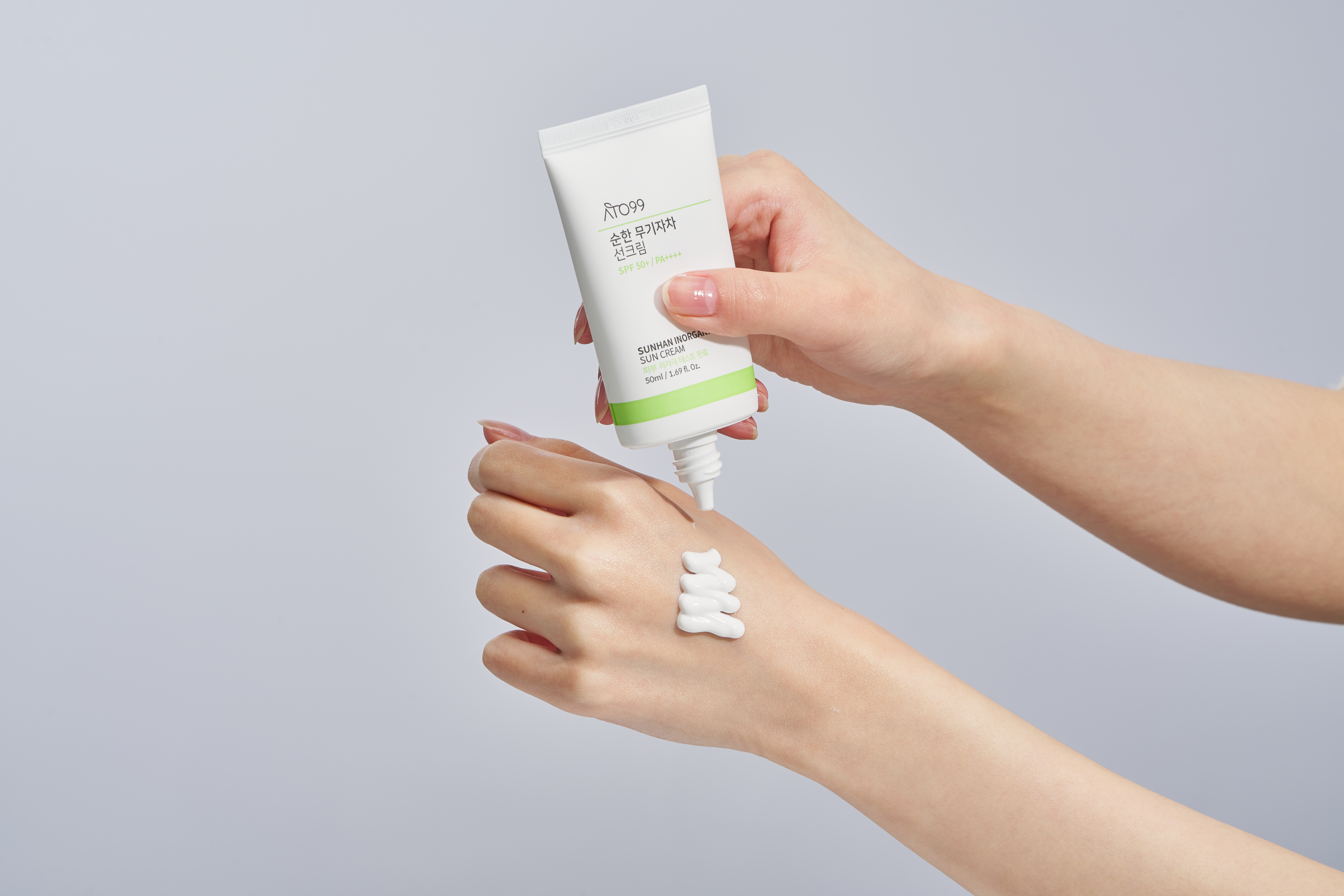 아토99 순한 무기자차 선크림 눈시림자극 백탁없는 톤업 썬크림 SPF50 50ml, 2개 상품 이미지