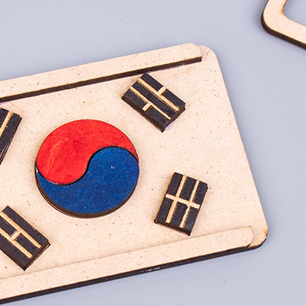MDF조립태극기만들기 방과후미술역사수업 창의체험활동초등미술태극기액자 1인구성 - 상세 이미지 4