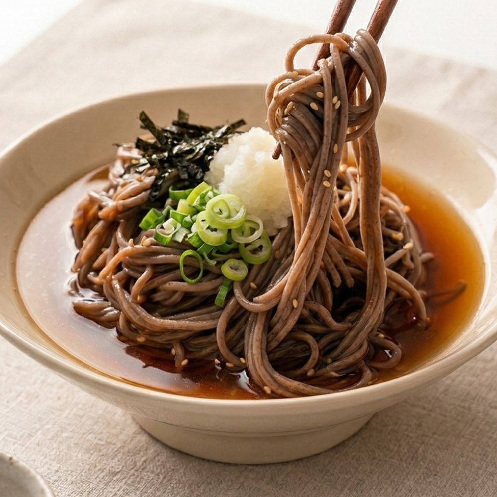 진심먹거리 생메밀면 메밀소바 막국수 밀키트 6인분 1kg 메밀국수 세트 - 상품 이미지