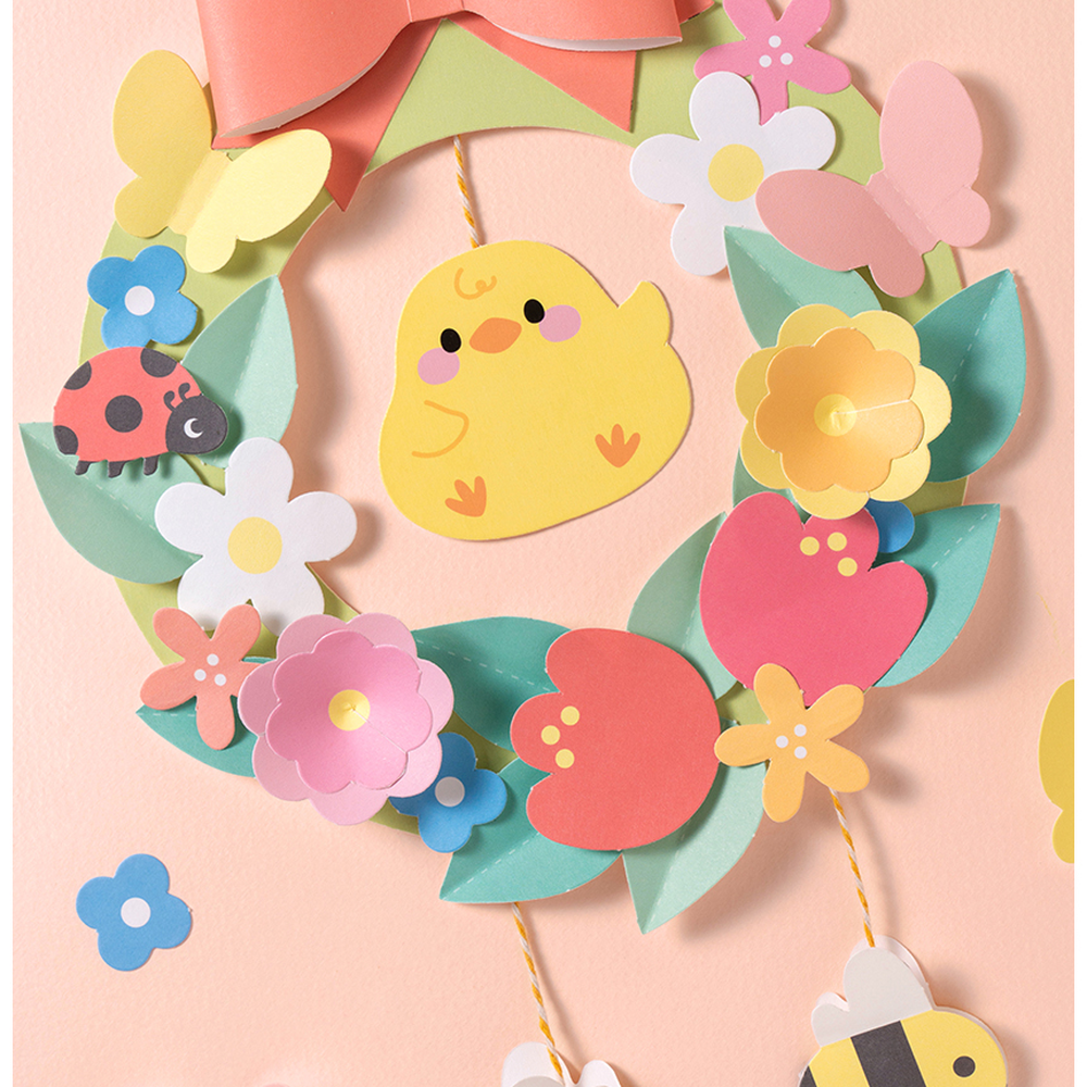 봄곤충 병아리 봄꽃종이도안 봄풍경종이리스만들기 뜯어서만드는미술키트 - 상세 이미지 3