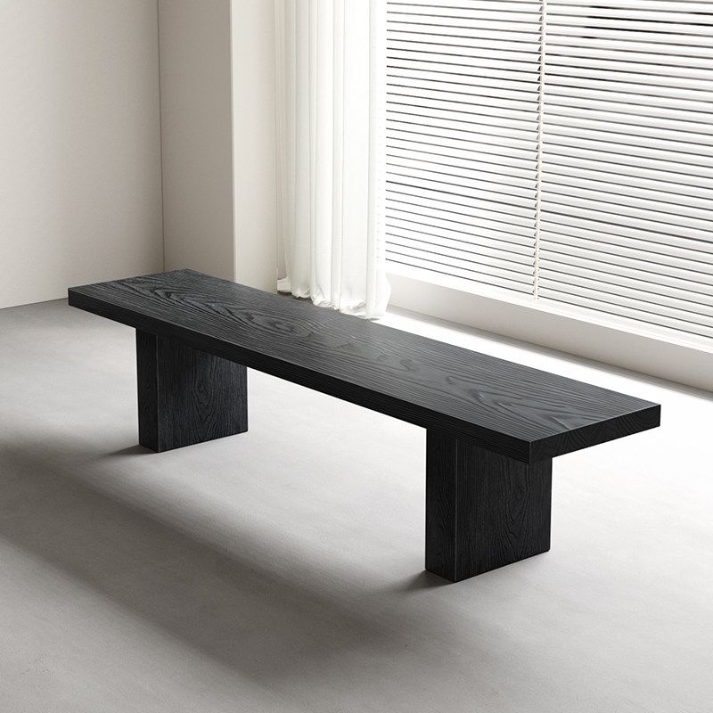 원목 벤치 의자 현관 신발 교체용 거실 침실 다용도 블랙 100 cmx35 cmx45 cm - 상세 이미지 5