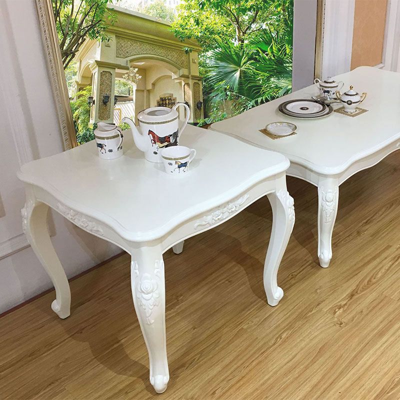 원목 거실 테이블 엔틱 사각 티테이블 유럽풍 인테리어 테이블 1 65x65x60CM - 상세 이미지 3