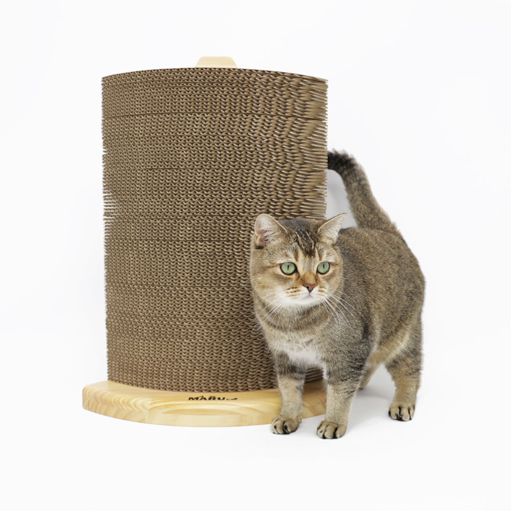 [리필가능] 마루캣 초대형 고양이 수직 스크래쳐 우드 코너형 본품, 100cm 이미지 8