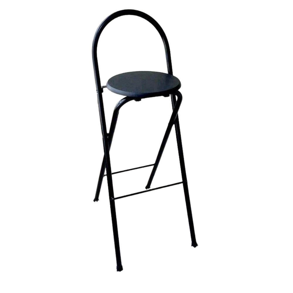 접이식 바의자 홈바 스툴 주방 카페 다용도 휴대용 75cm-블랙 - 상품 이미지