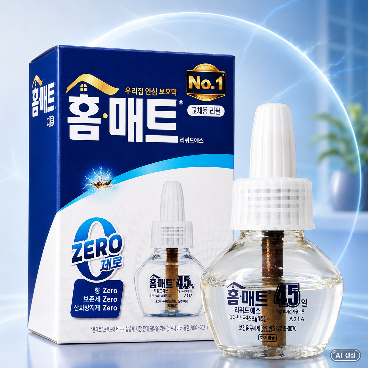 홈매트 리퀴드 맥스 제로 리필 45일 훈증기 모기약 전자 전기 액체 액상 모기향