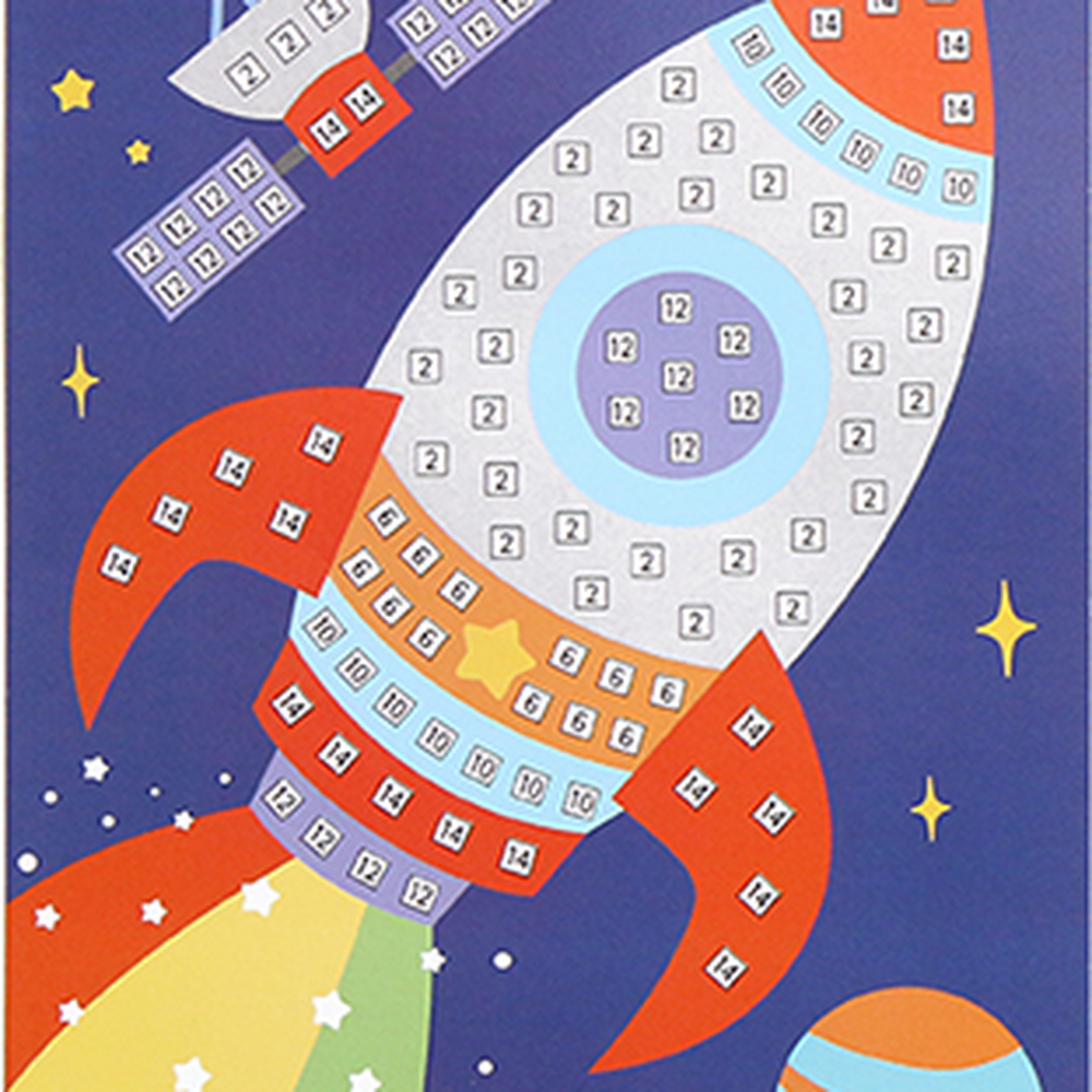 우주배경도안 외계인그림 우주선 UFO 붙여서그림만들기 EVA모자이크도안 - 상세 이미지 2