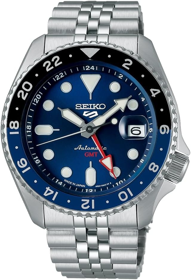 세이코 5 스포츠 SKX GMT 오토매틱 남성 메탈 손목 시계 블루 SBSC003 - 상세 이미지 2