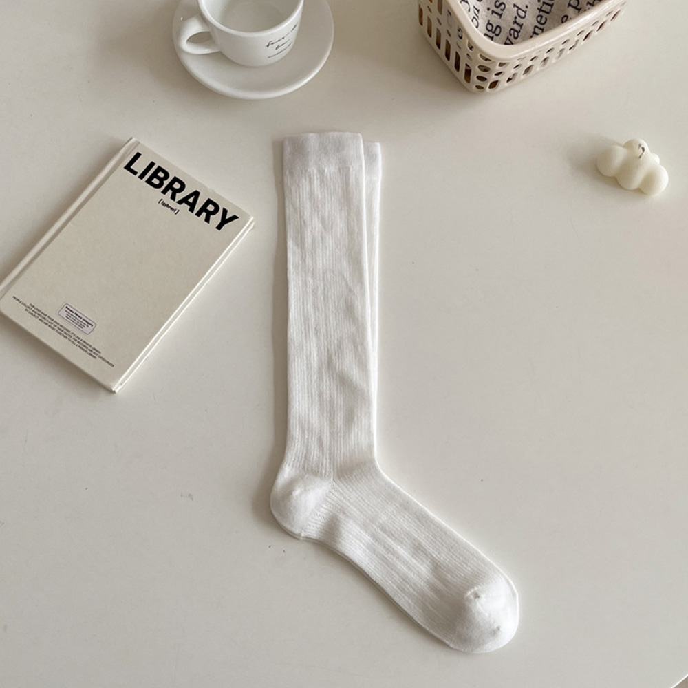 스타킹양말 여성 패션양말세트 긴목 중목 캐릭터 자수 망사 시스루 데일리 니삭스시스루(L031), 4켤레 이미지 6