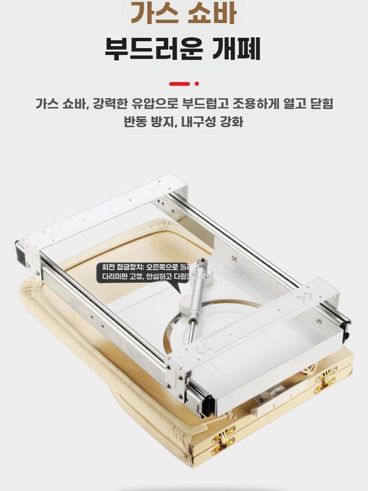 접이식 회전 다리미판 스탠드 빌트인 슬라이딩 가정용 그레이 이미지 6