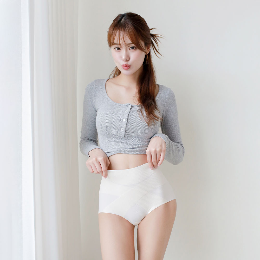 (1+1) 코지랩 심리스 뱃살 보정 팬티 초슬림 똥배 뱃살 군살 옆구리살 커버 빅사이즈 복부 자연스러운 거들 - 상세 이미지 4