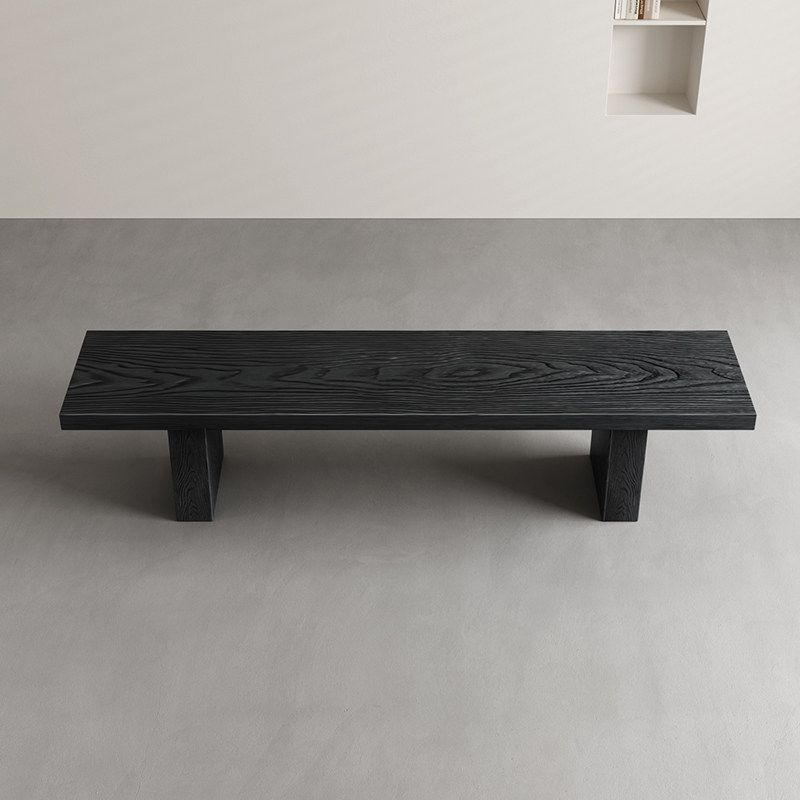원목 벤치 의자 현관 신발 교체용 거실 침실 다용도 블랙 100 cmx35 cmx45 cm - 상세 이미지 4
