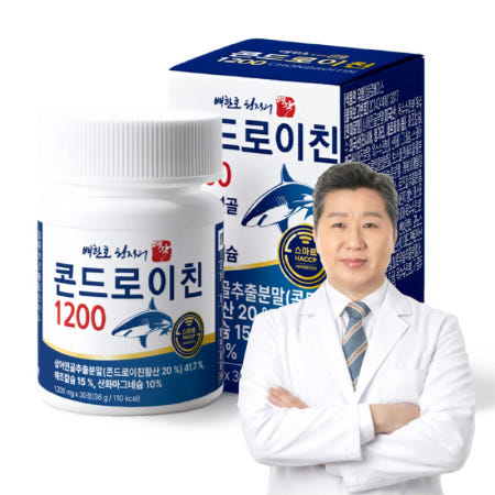 배한호 원장의 명작 콘드로이친 1200 / 상어연골 칼슘 마그네슘 30정, 12개