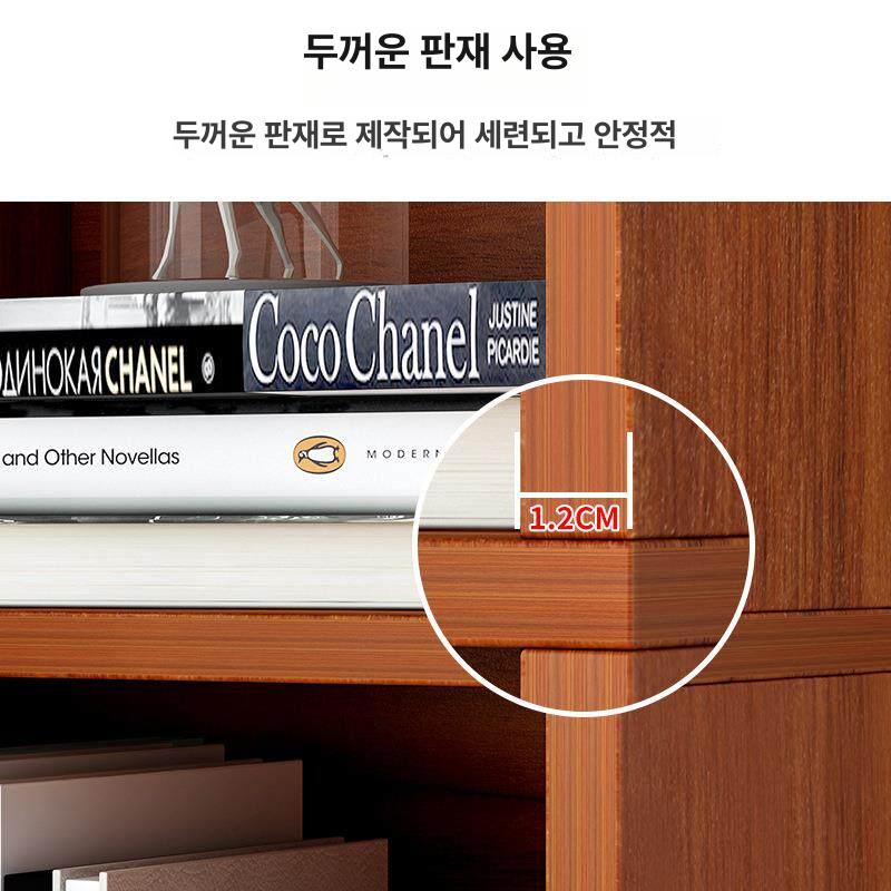 심플 틈새 책장 수납장 인테리어 북타워 서재 거실 엔틱샌달우드 150cm - 상세 이미지 5