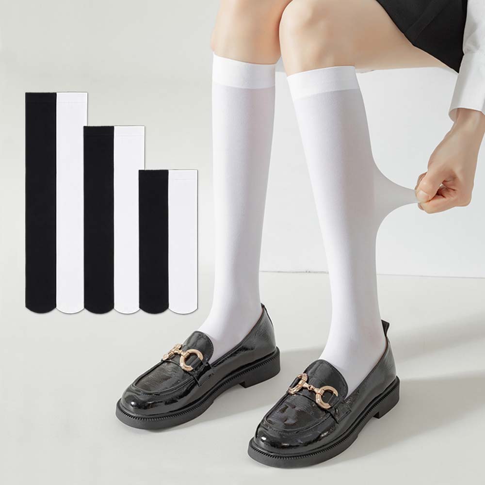 여성 시스루 반스타킹 스타킹 장목 니삭스 오버니삭스 종아리 무릎 양말 이미지