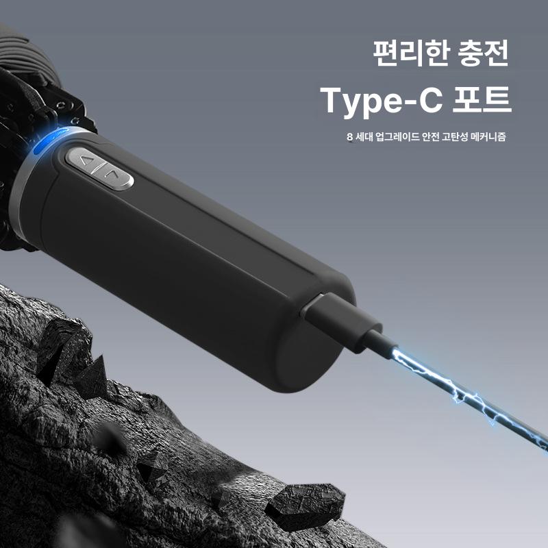 전자동 접이식 대형 남녀공용 강화 방풍 비즈니스 샤이닝블랙 - 상세 이미지 3