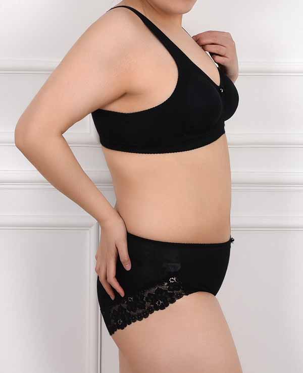 이드로 국내생산 여성 B캅 브라팬티 세트 노와이어 런닝형 브라 레이스 팬티 - 상품 이미지