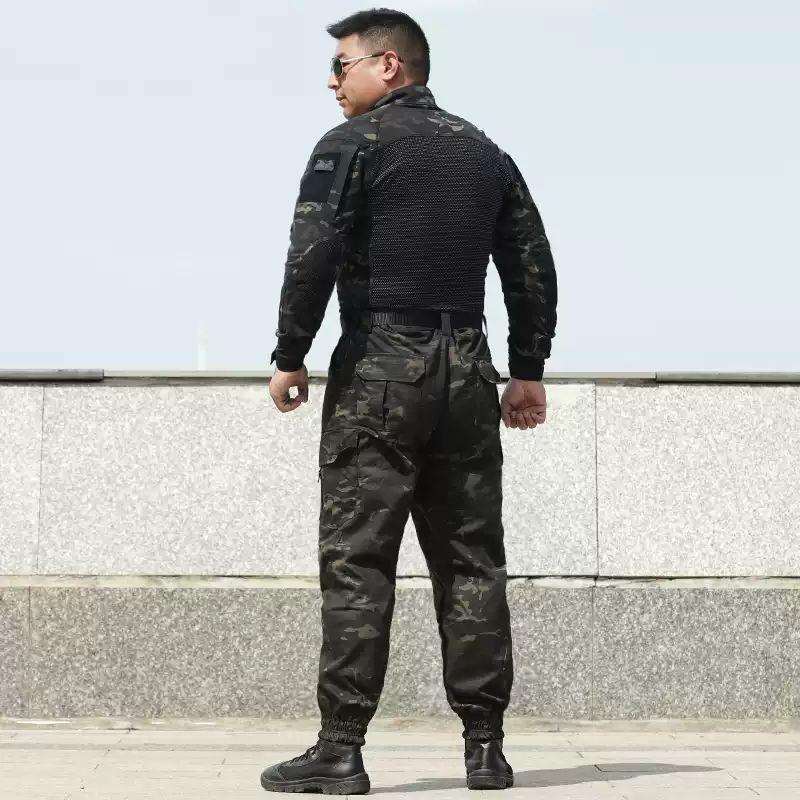 봄여름 암야 미니멀 카모플라주 세트 G4 긴팔 반팔 조거 팬츠 다크나이트 긴팔 S - 상세 이미지 2