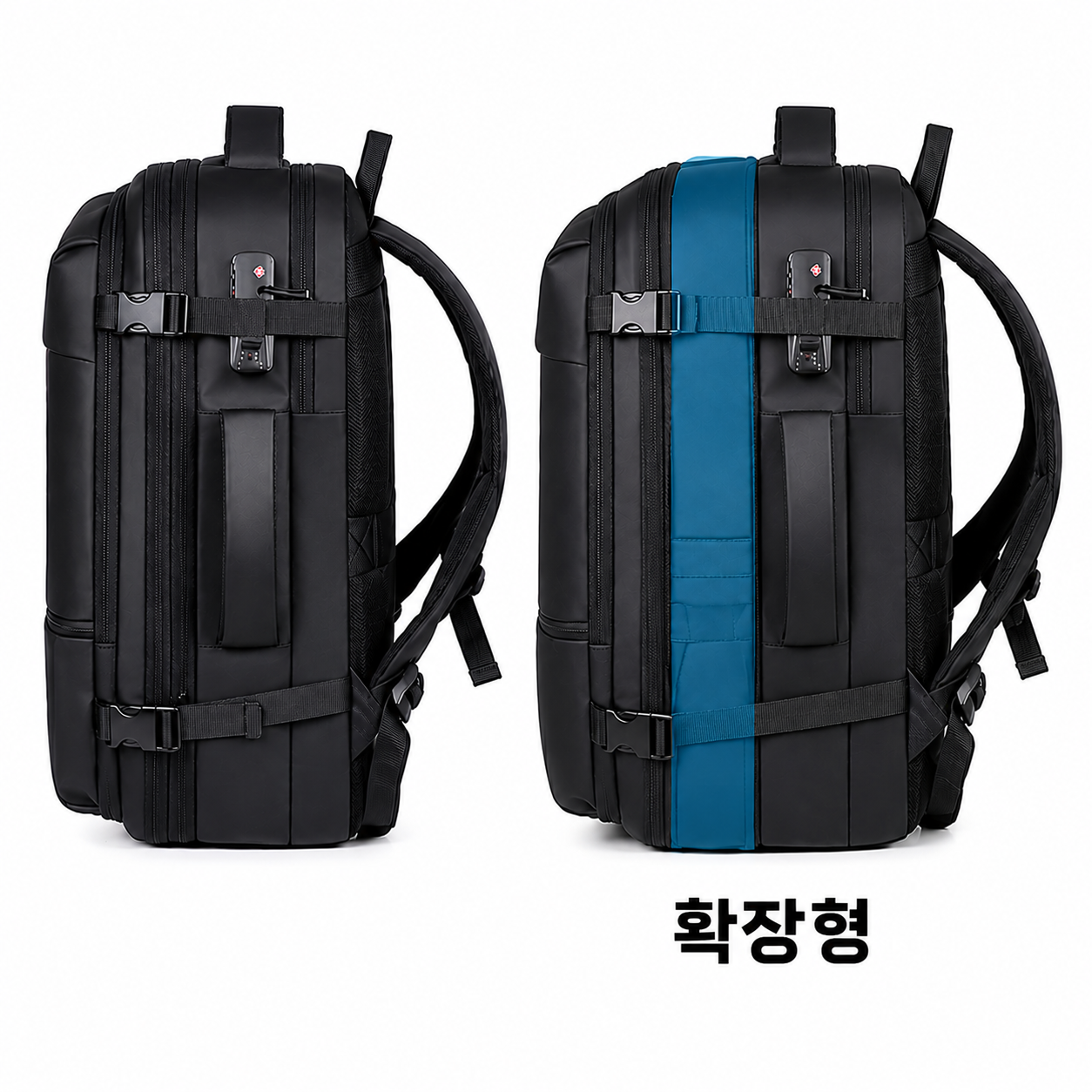 진공압축+확장+도난방지 60L 백팩 남성 여행용 백팩 여행배낭 가방 경량백팩 캐리어 노트북 상품 이미지