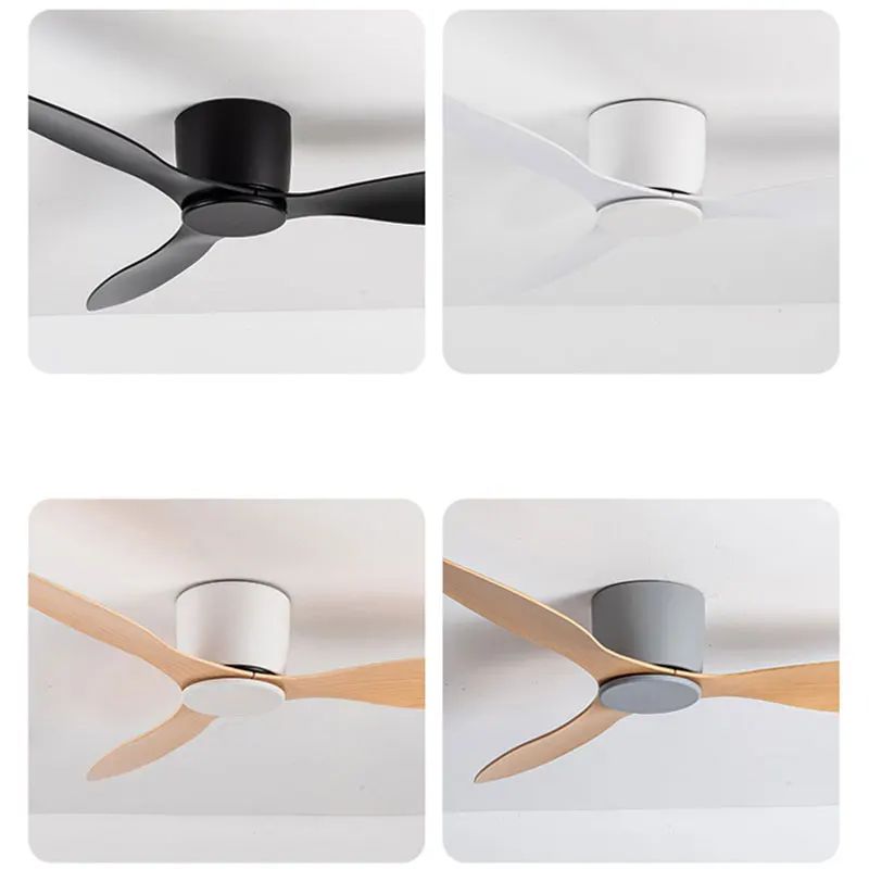 인치 낮은 층 DC 천장 팬 원격 제어 냉각 흰색 검정색 White No light 42Inch 이미지 6