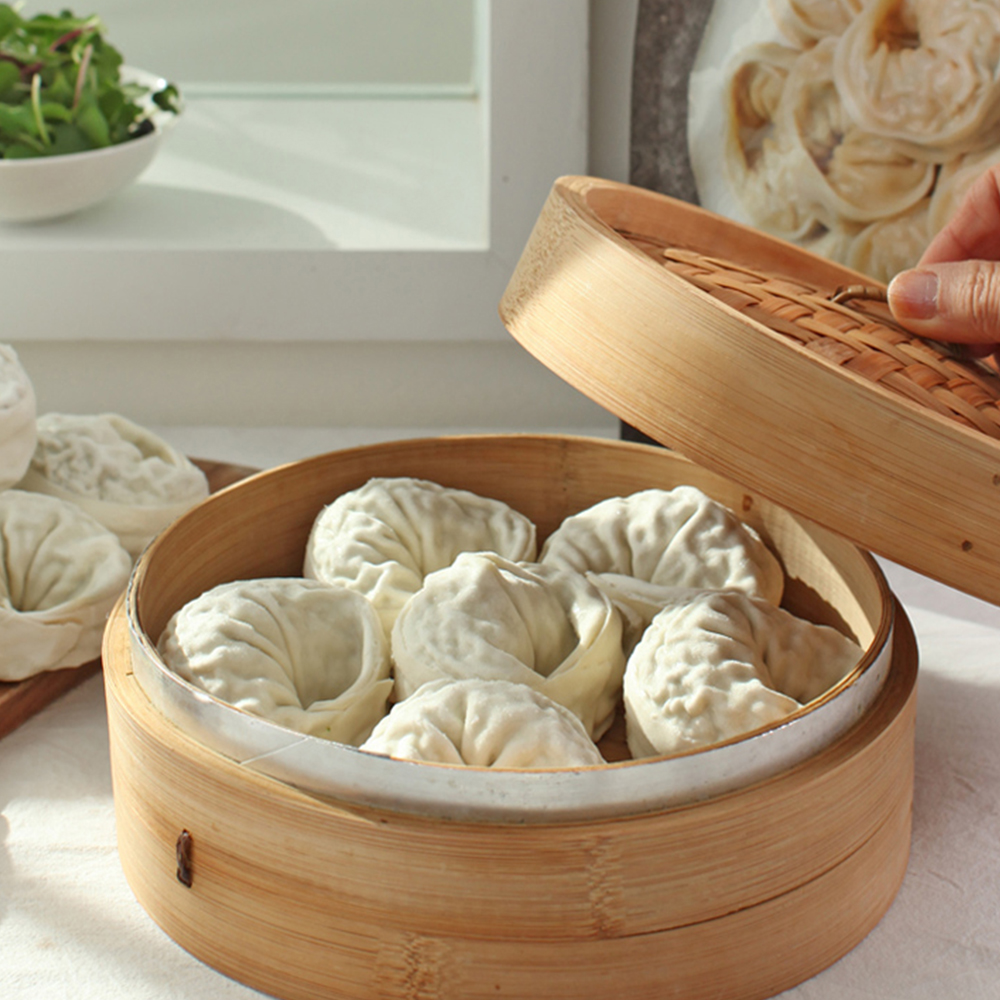 [업소겸용-센터합배송]대용량 고기 왕만두 1kg/ 국산돼지고기 1개당 75g 찜 국 에프용 이미지 6