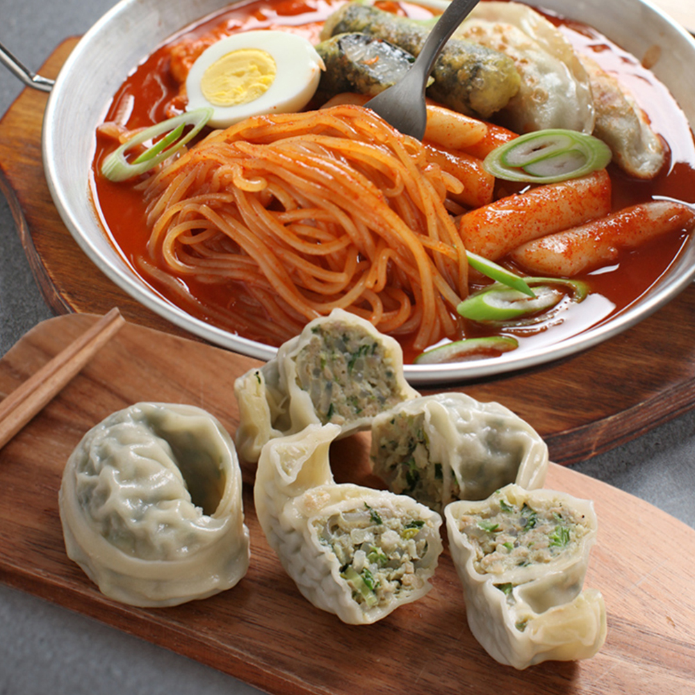 [업소겸용-센터합배송]대용량 고기 왕만두 1kg/ 국산돼지고기 1개당 75g 찜 국 에프용 - 상품 이미지