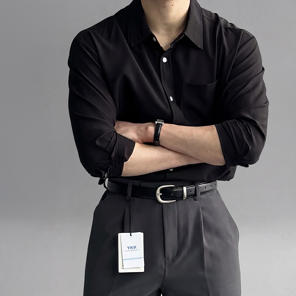 1+1 링클프리 구김없는셔츠 남성와이셔츠 남자오버핏남방 이미지 6