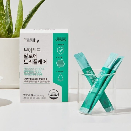 한국야쿠르트 브이푸드 알로에정 겔 트리플케어 면역 피부 20g 30포 - 상품 이미지