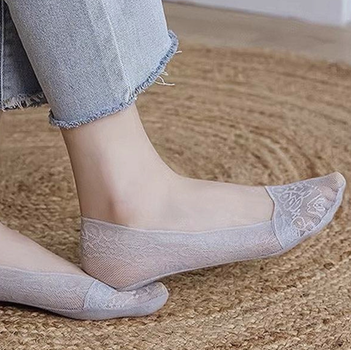 레이스덧신 망사페이크삭스 망사양말 - 상품 이미지