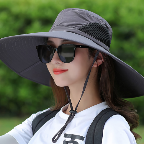 모자 사파리 자외선차단 햇빛 챙넓은 가리개 백패킹 등산 20대 아웃도어 남자 벙거지 캠핑 - 상품 이미지