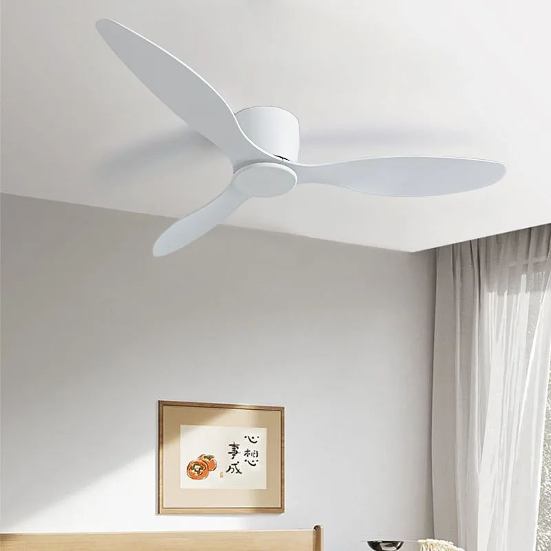 인치 낮은 층 DC 천장 팬 원격 제어 냉각 흰색 검정색 White No light 42Inch - 상세 이미지 5