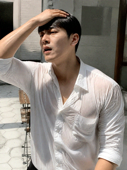 시어서커셔츠 남자반팔셔츠 여름체크남방 오버핏남방 상세 07