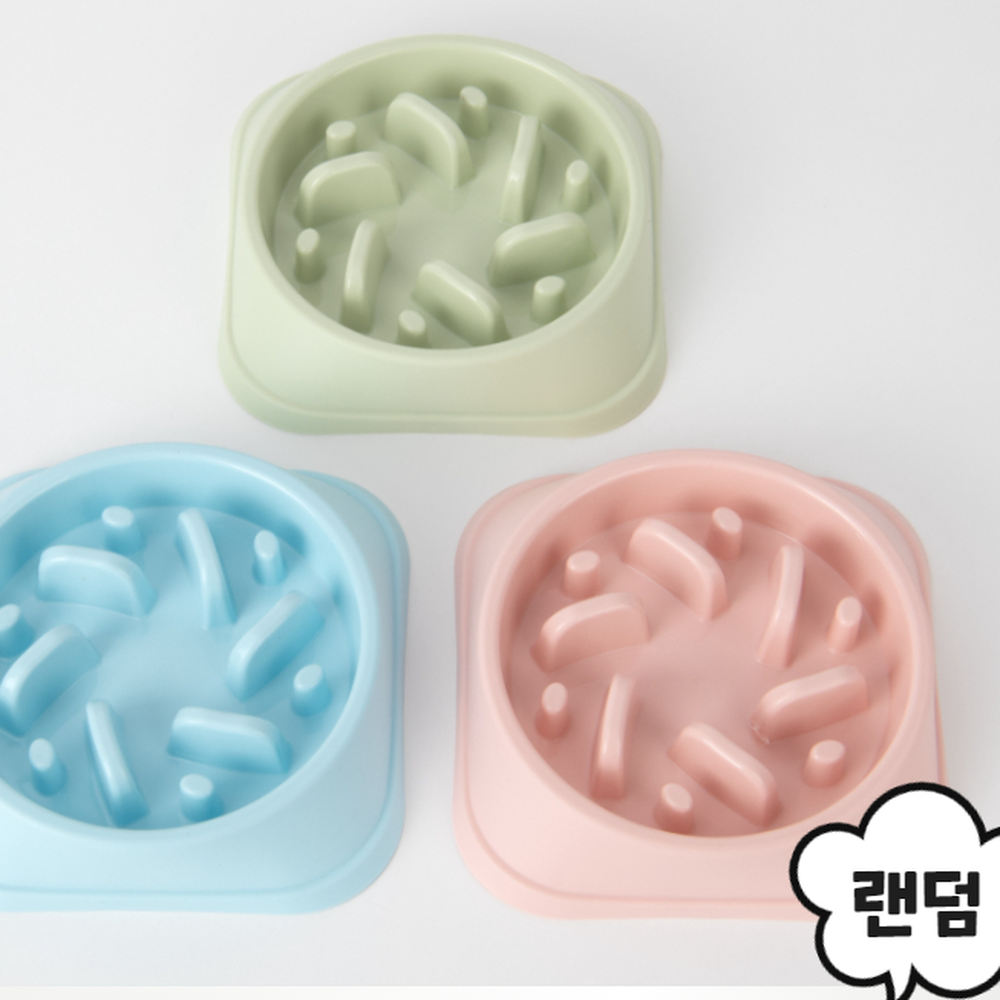 미끄럼방지 식탐강한강아지훈련용밥그릇 위장약한반려견케어용 라이트컬러 - 상세 이미지 3