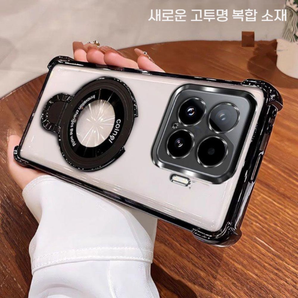 샤오미 17T 프로 케이스 렌즈 필름 그립 거치대 실리콘 투명 커버 - 상세 이미지 5