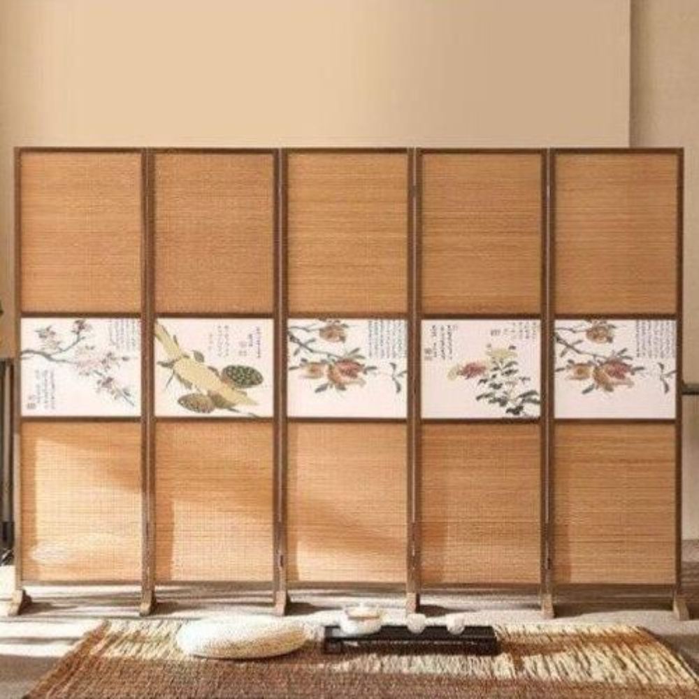 한옥 파티션 인테리어 병풍 간살 카페 가림막 소품 가벽 180x50cm 5단 - 상품 이미지
