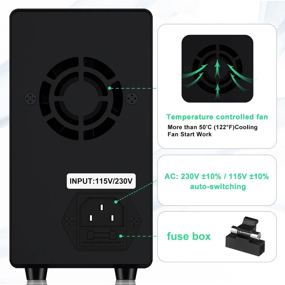 DC 전원 공급 장치 조정 가능 실험실 스위칭 Black 32V5A GA305H 220V EU Plug - 상세 이미지 5
