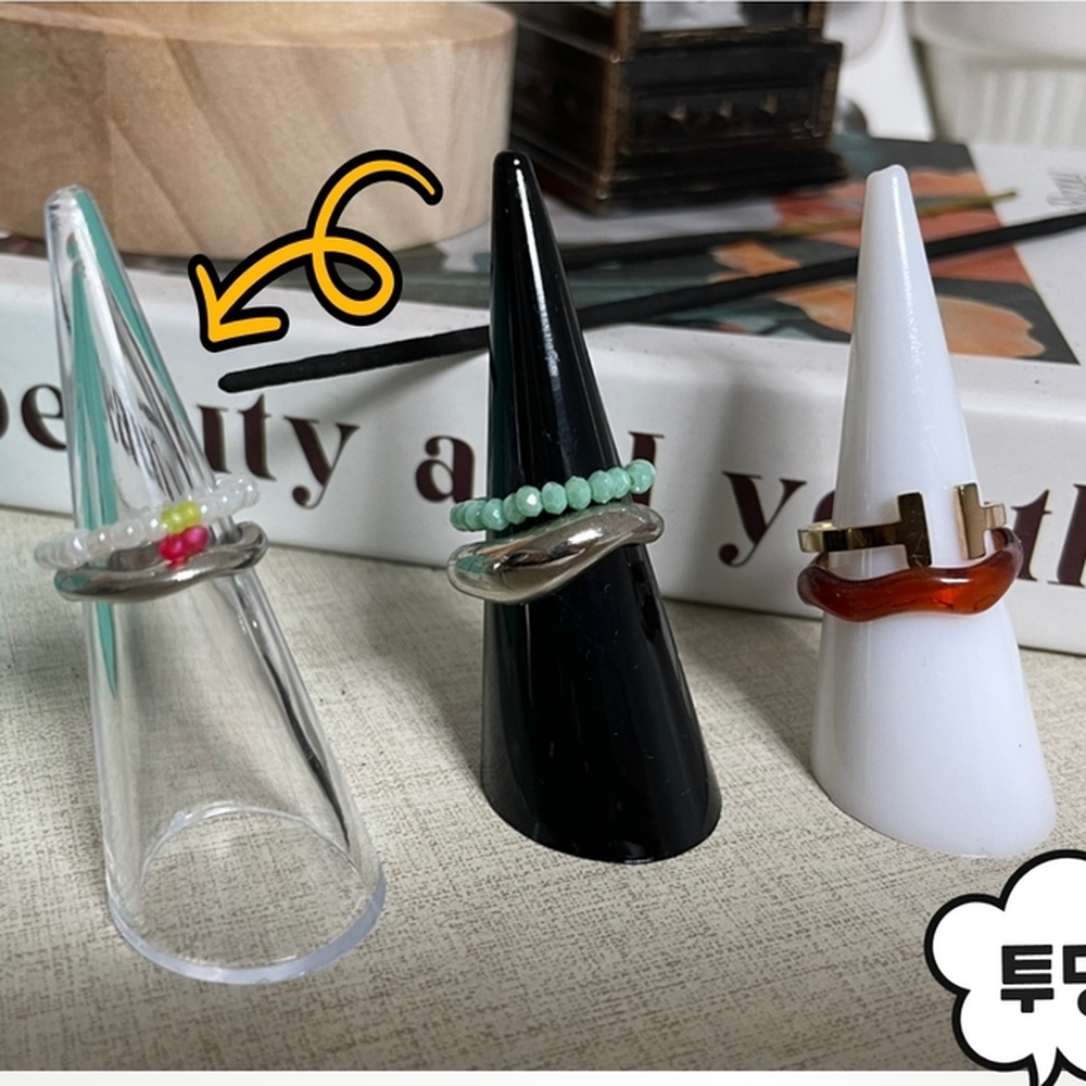 사선형타입 화장대액서사리걸이 주얼리샵진열용거치대 투명 - 상세 이미지 2