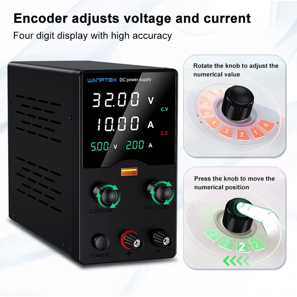 DC 전원 공급 장치 조정 가능 실험실 스위칭 Black 32V5A GA305H 220V EU Plug - 상세 이미지 2