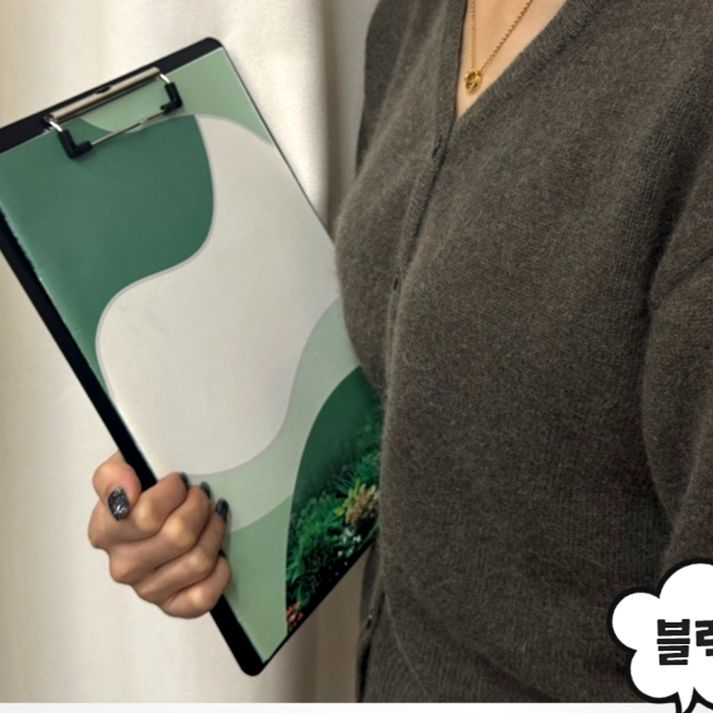 플라스틱소재 회의자료고정클립보드 현장업무관리서류판 A4 세로형 블랙 - 상세 이미지 2